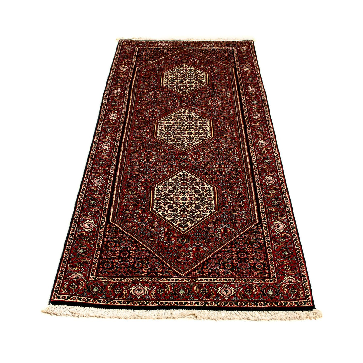 Tapis de couloir Tapis persan - Bidjar - 221 x 73 cm - multicolore