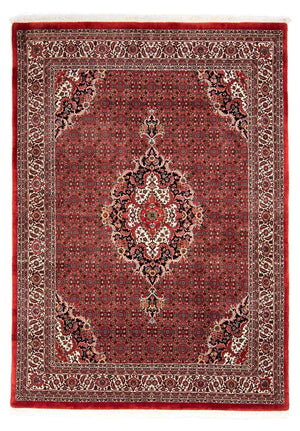 Tapis persan - Bidjar - 233 x 168 cm - rouge foncé