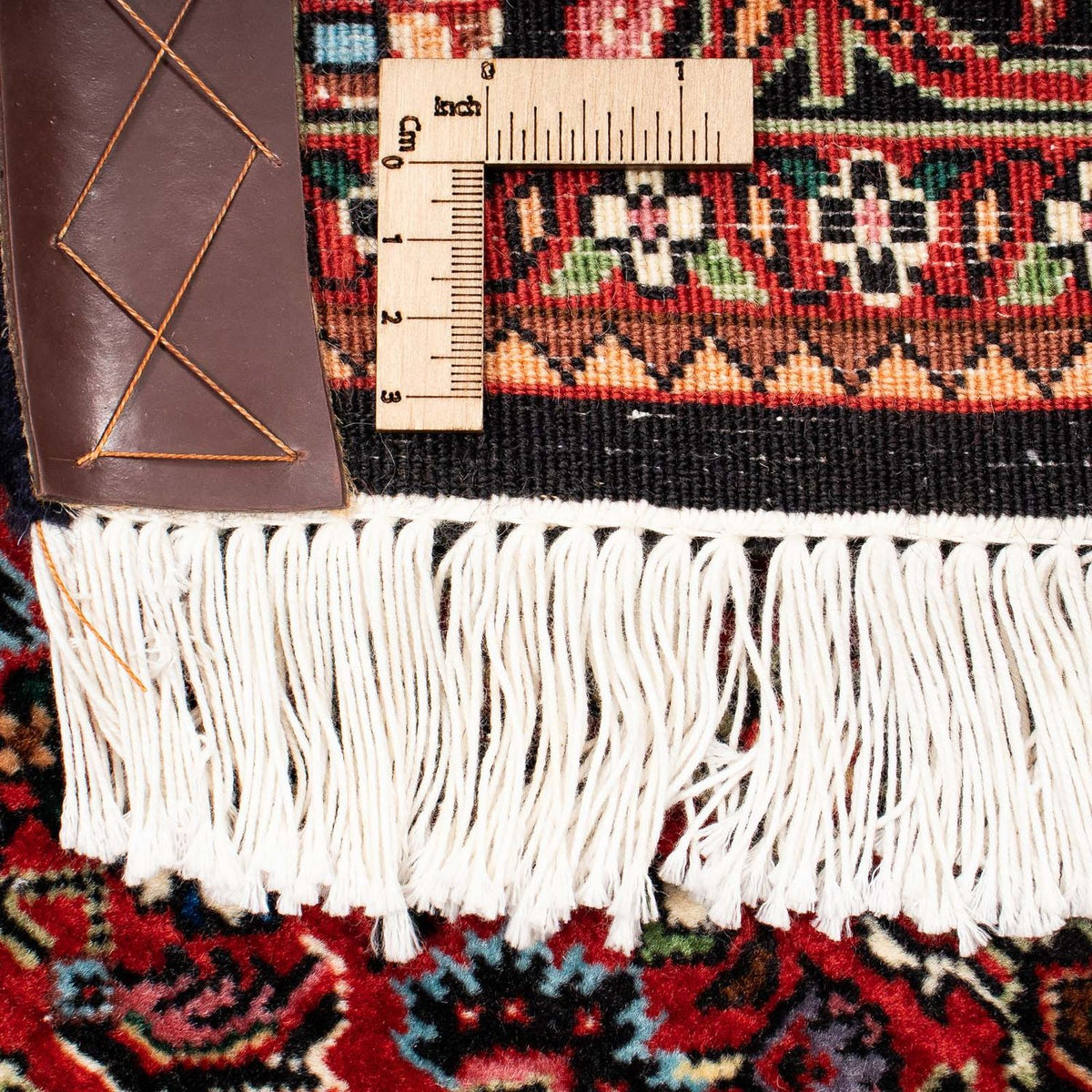 Tapis persan - Bidjar - 244 x 200 cm - rouge foncé