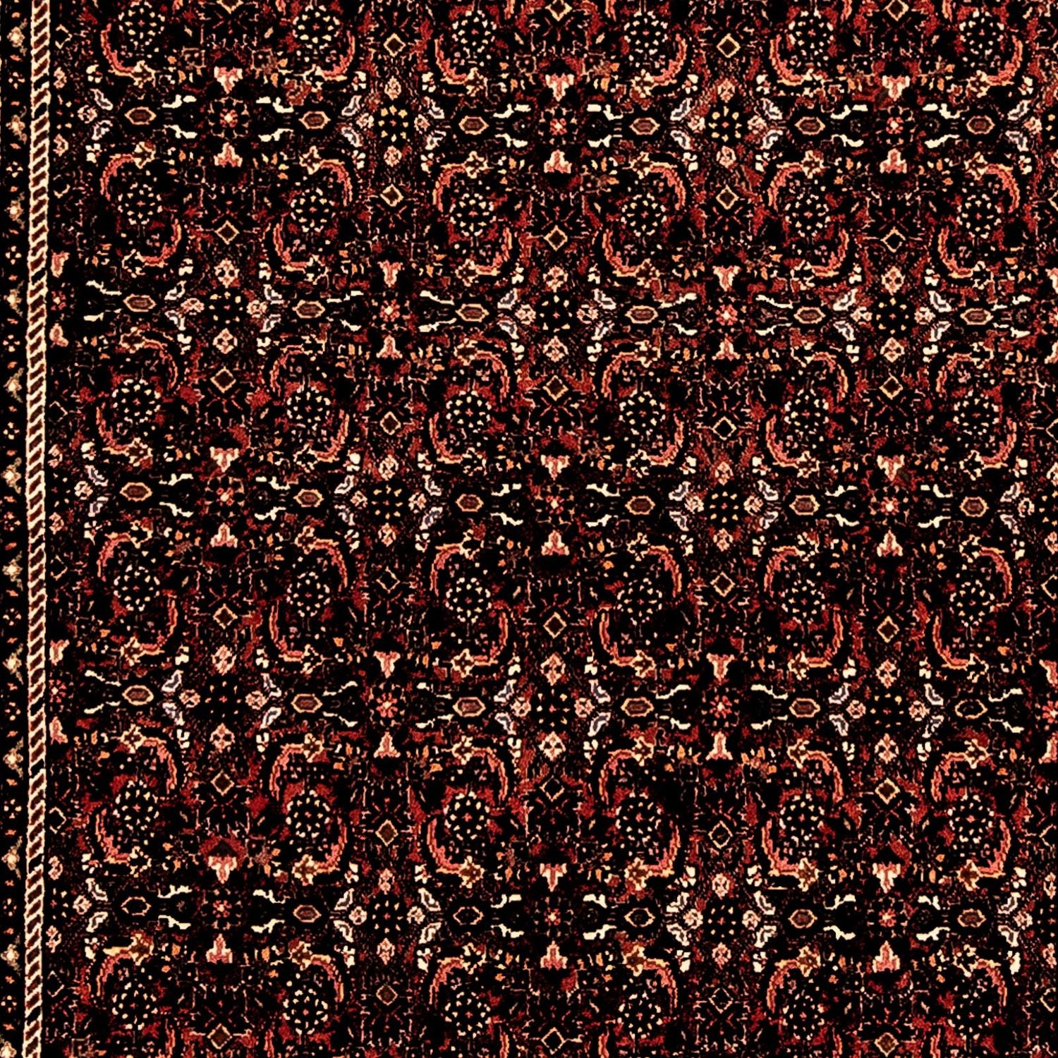 Tapis de couloir Tapis persan - Bidjar - 293 x 100 cm - rouge foncé