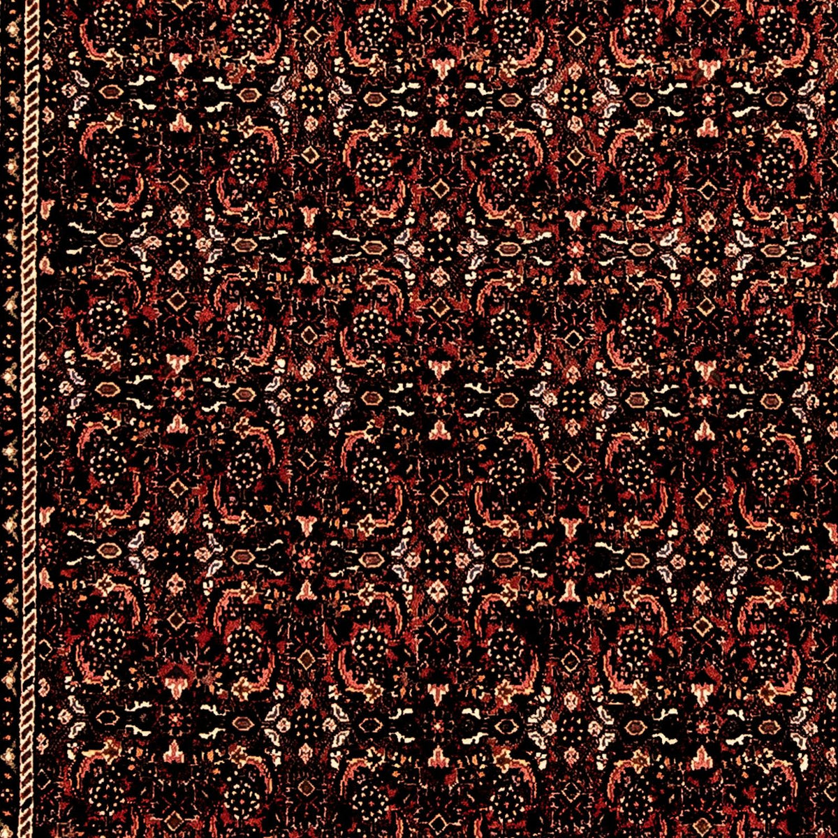 Tapis de couloir Tapis persan - Bidjar - 293 x 100 cm - rouge foncé