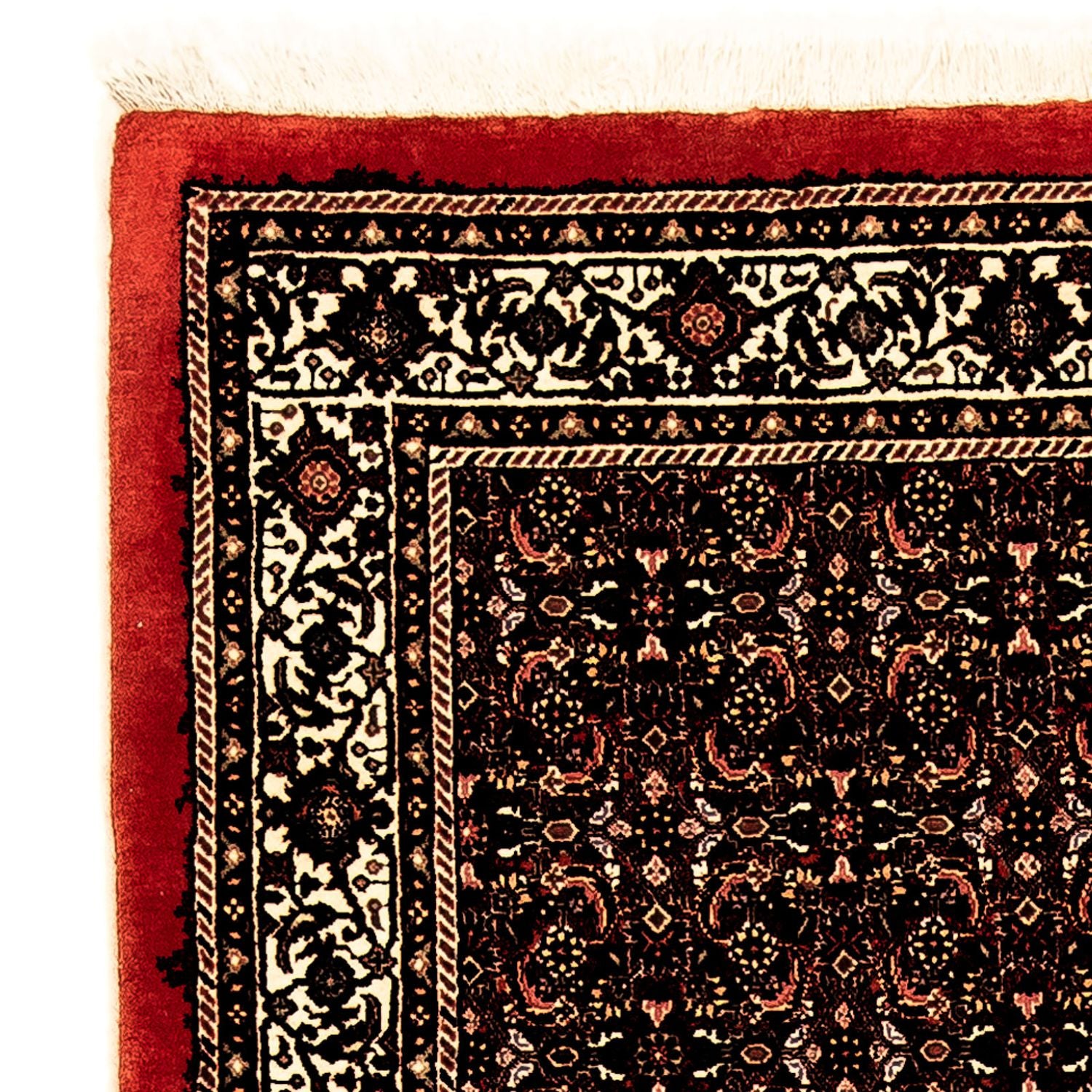 Tapis de couloir Tapis persan - Bidjar - 293 x 100 cm - rouge foncé