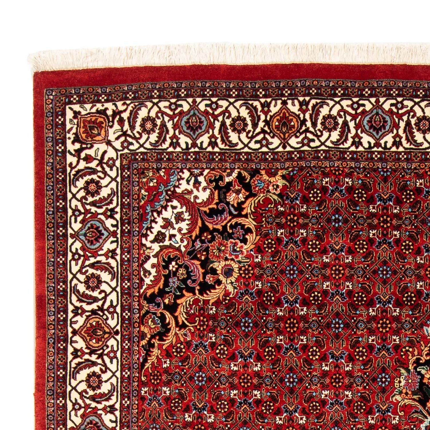 Tapis persan - Bidjar - 242 x 168 cm - rouge foncé