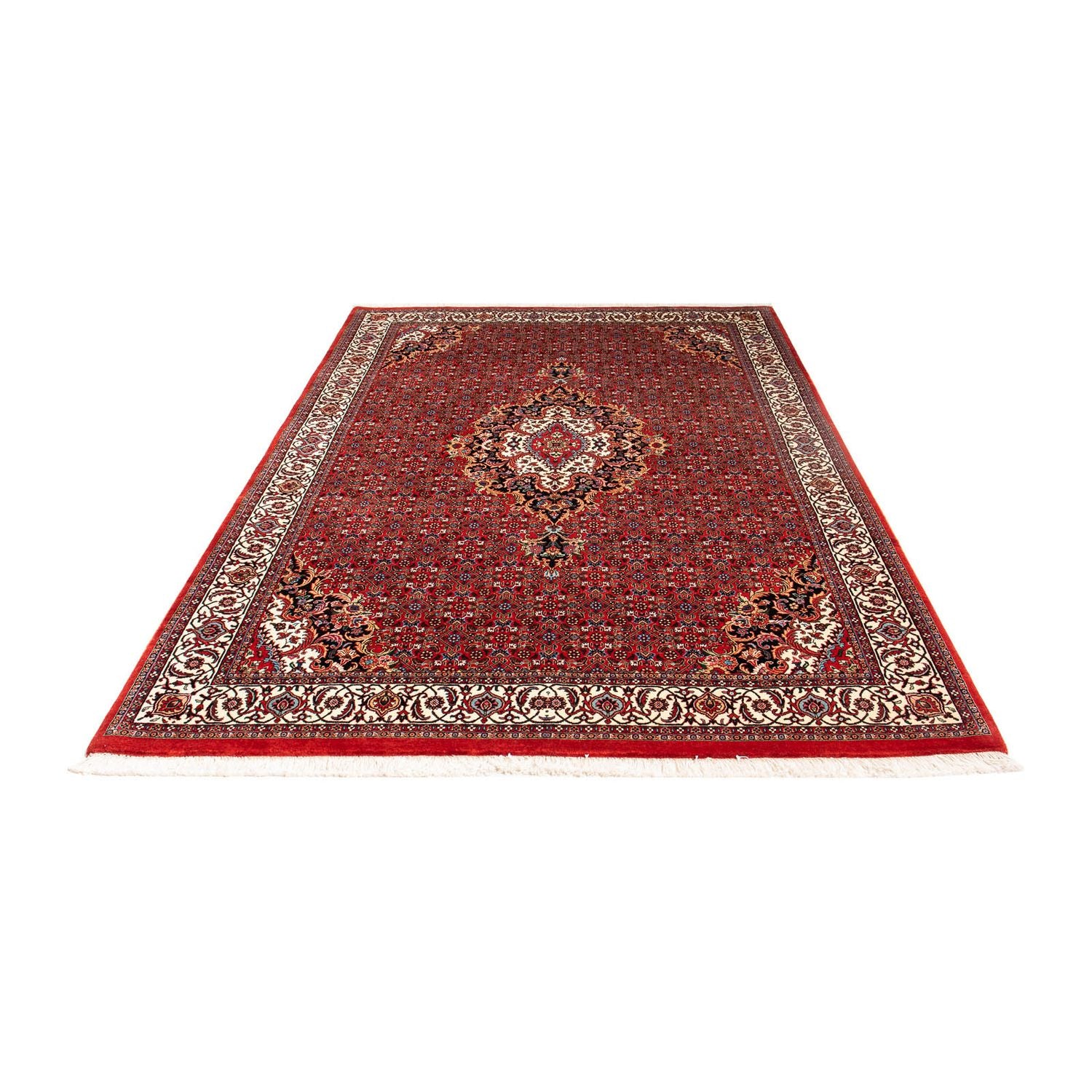 Tapis persan - Bidjar - 242 x 168 cm - rouge foncé