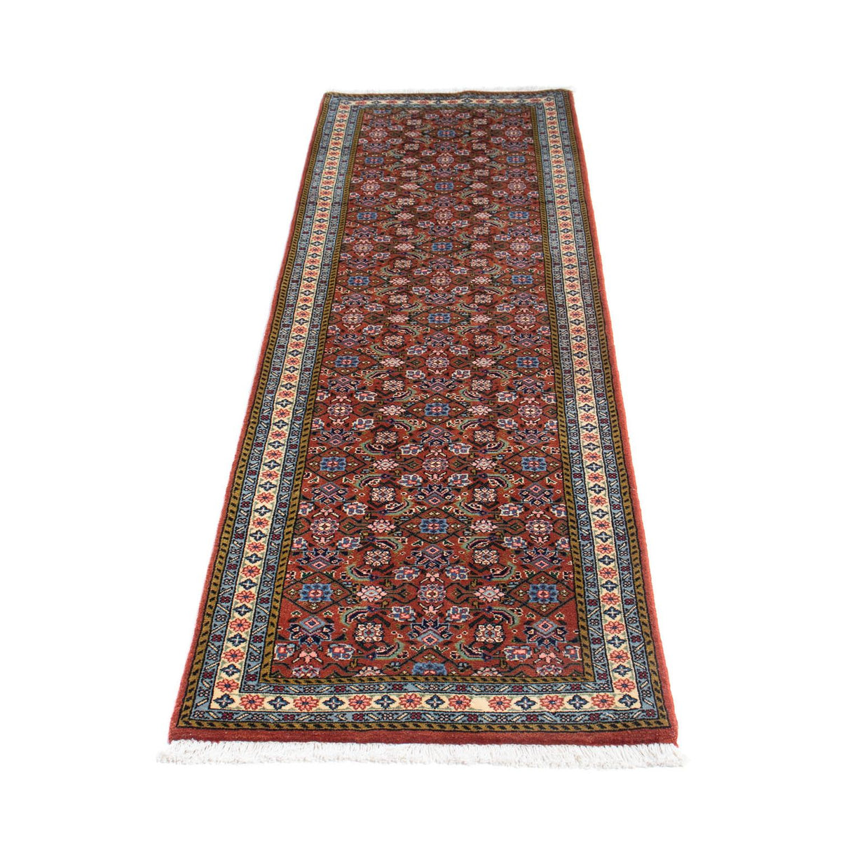 Tapis de couloir Tapis persan - Bidjar - 196 x 48 cm - bleu foncé