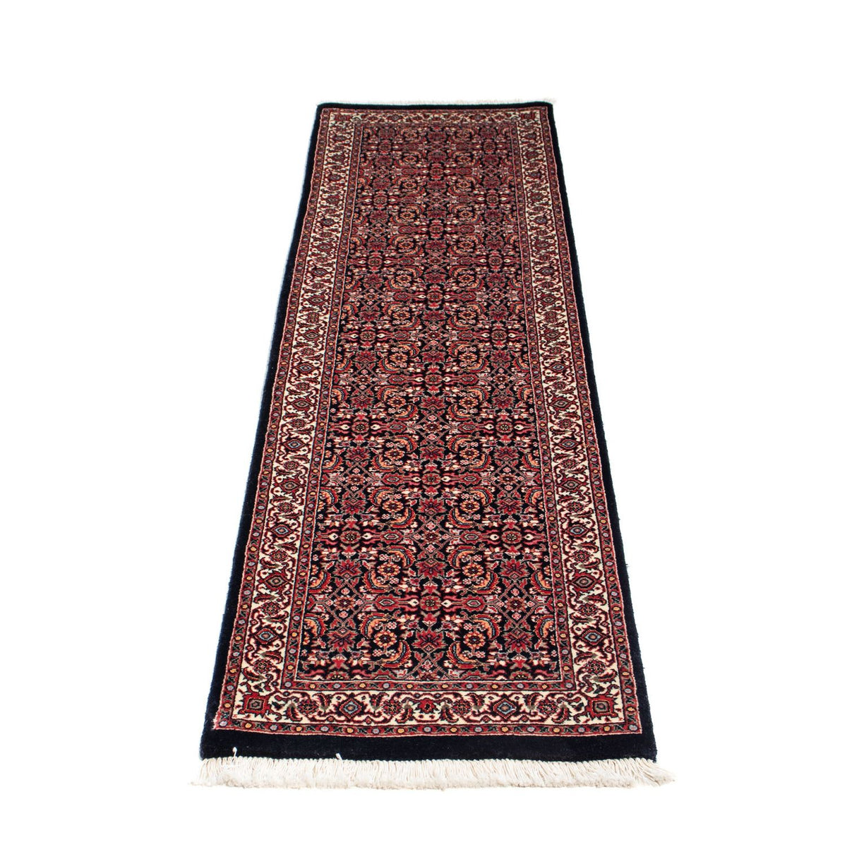 Tapis de couloir Tapis persan - Bidjar - 195 x 48 cm - bleu foncé