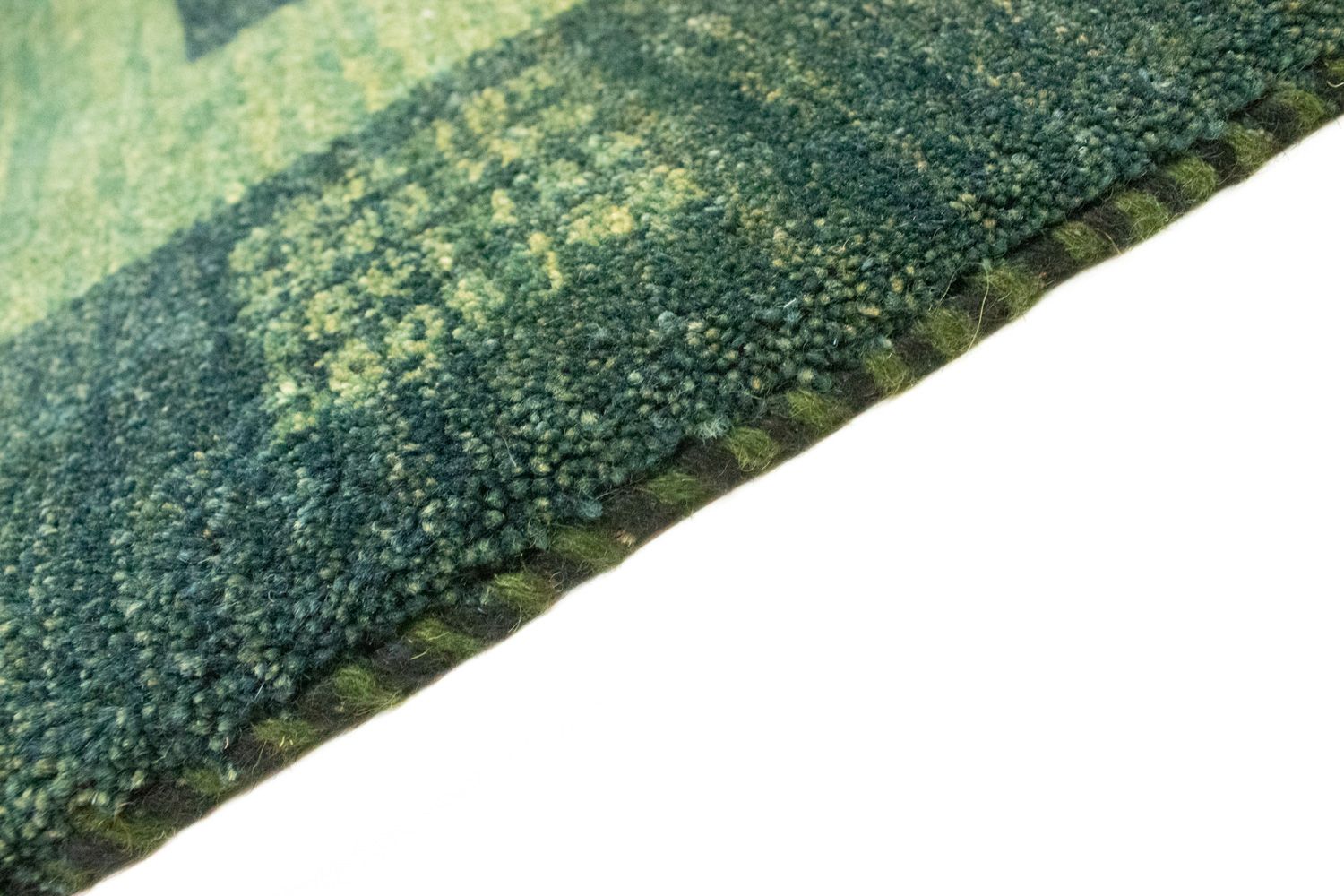 Tapis Gabbeh - Persan - 233 x 178 cm - vert