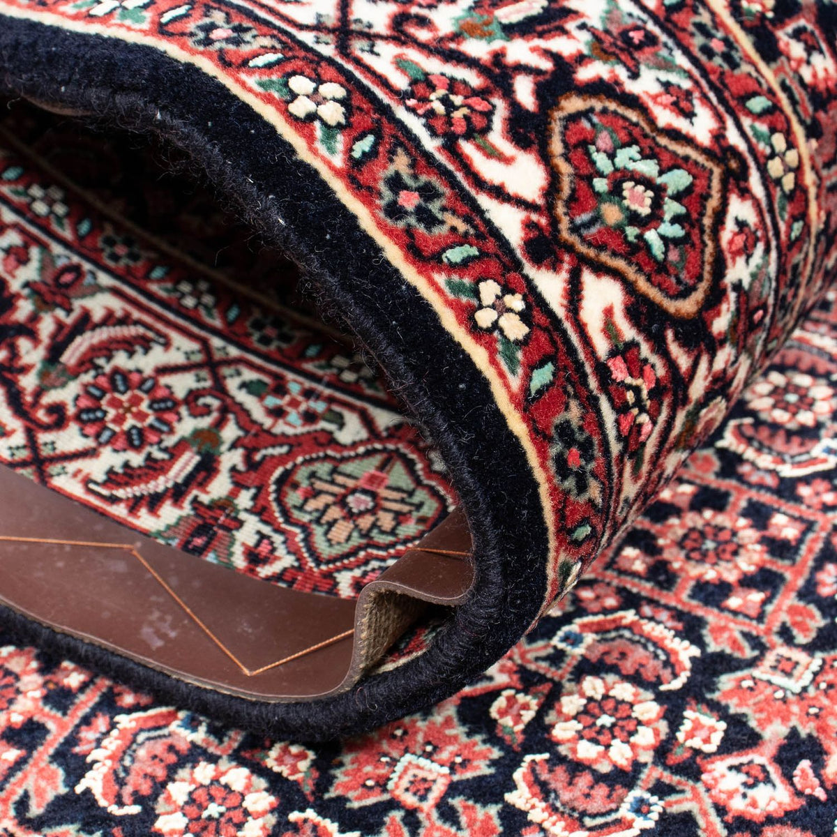 Tapis de couloir Tapis persan - Bidjar - 195 x 100 cm - bleu foncé