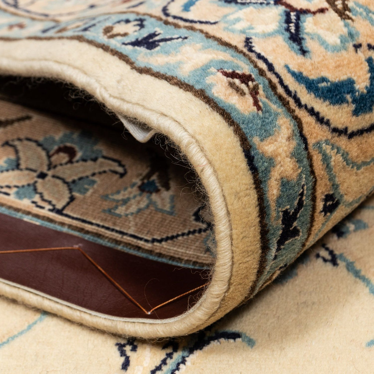 Tapis persan - Nain - Royal - 352 x 243 cm - marron clair