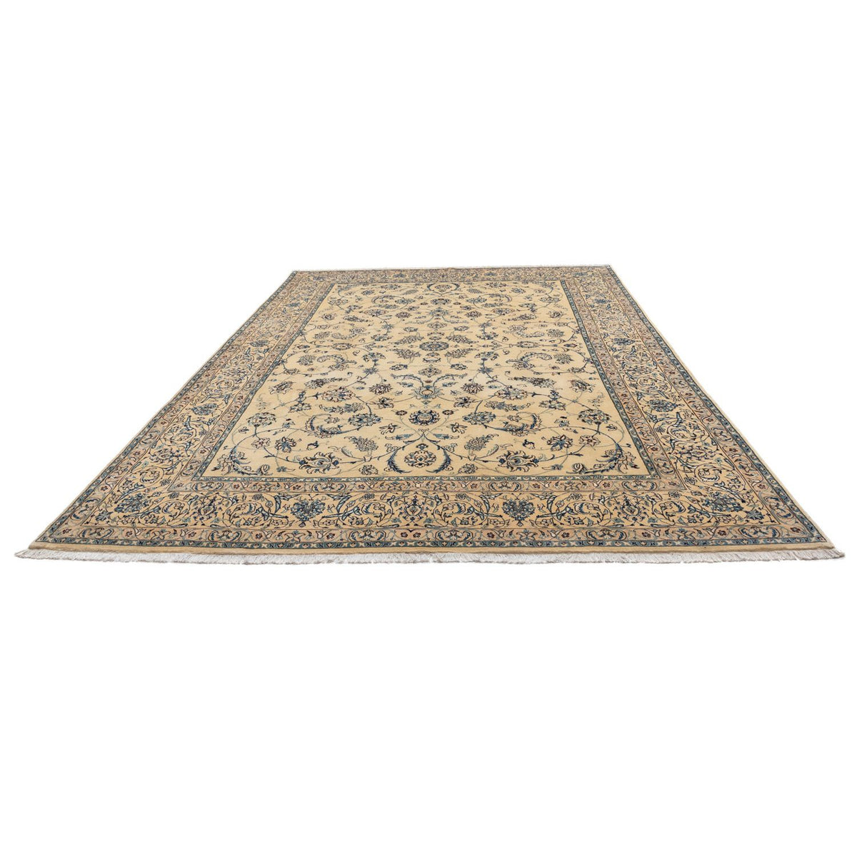 Tapis persan - Nain - Royal - 352 x 243 cm - marron clair