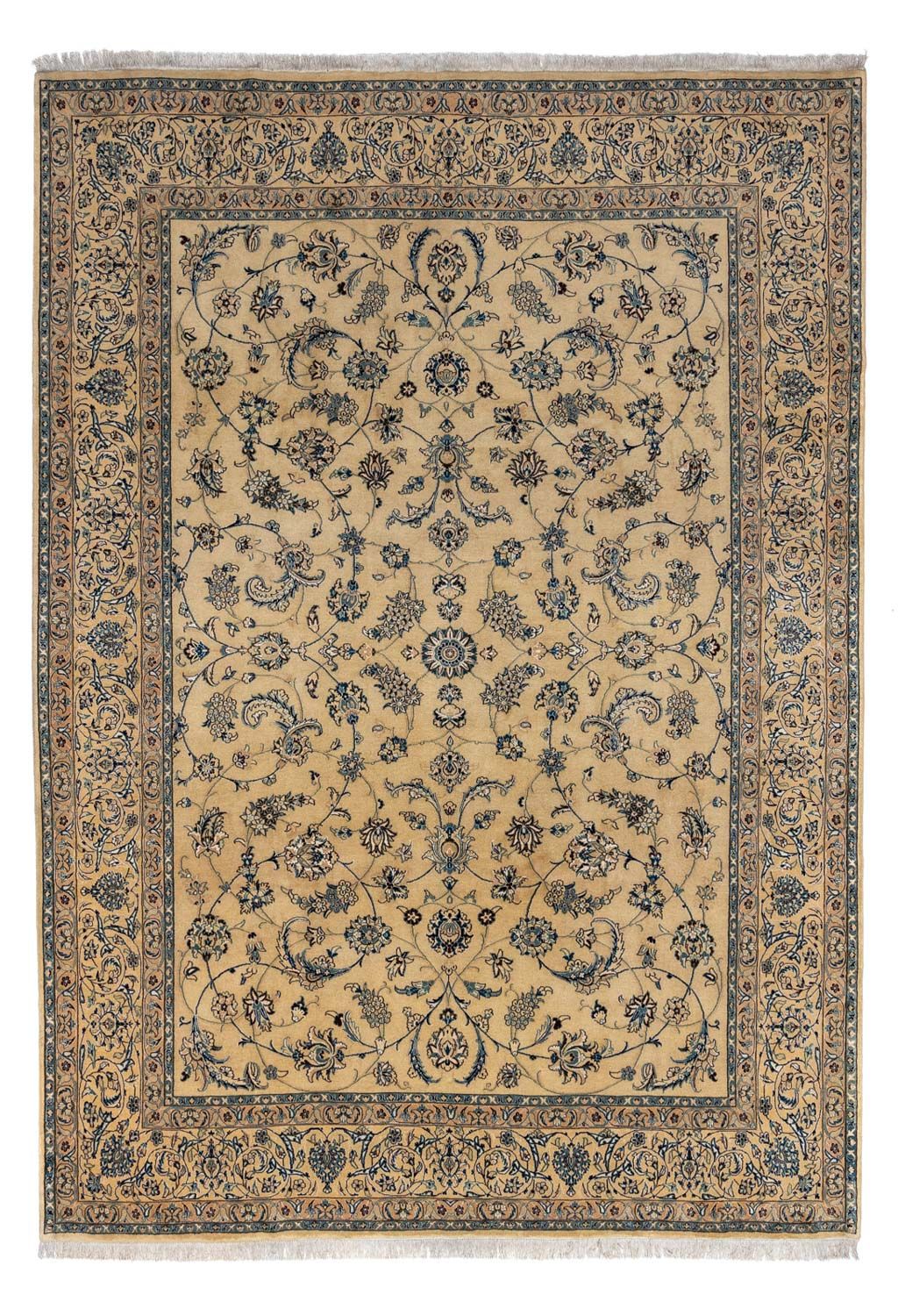 Tapis persan - Nain - Royal - 343 x 247 cm - marron clair