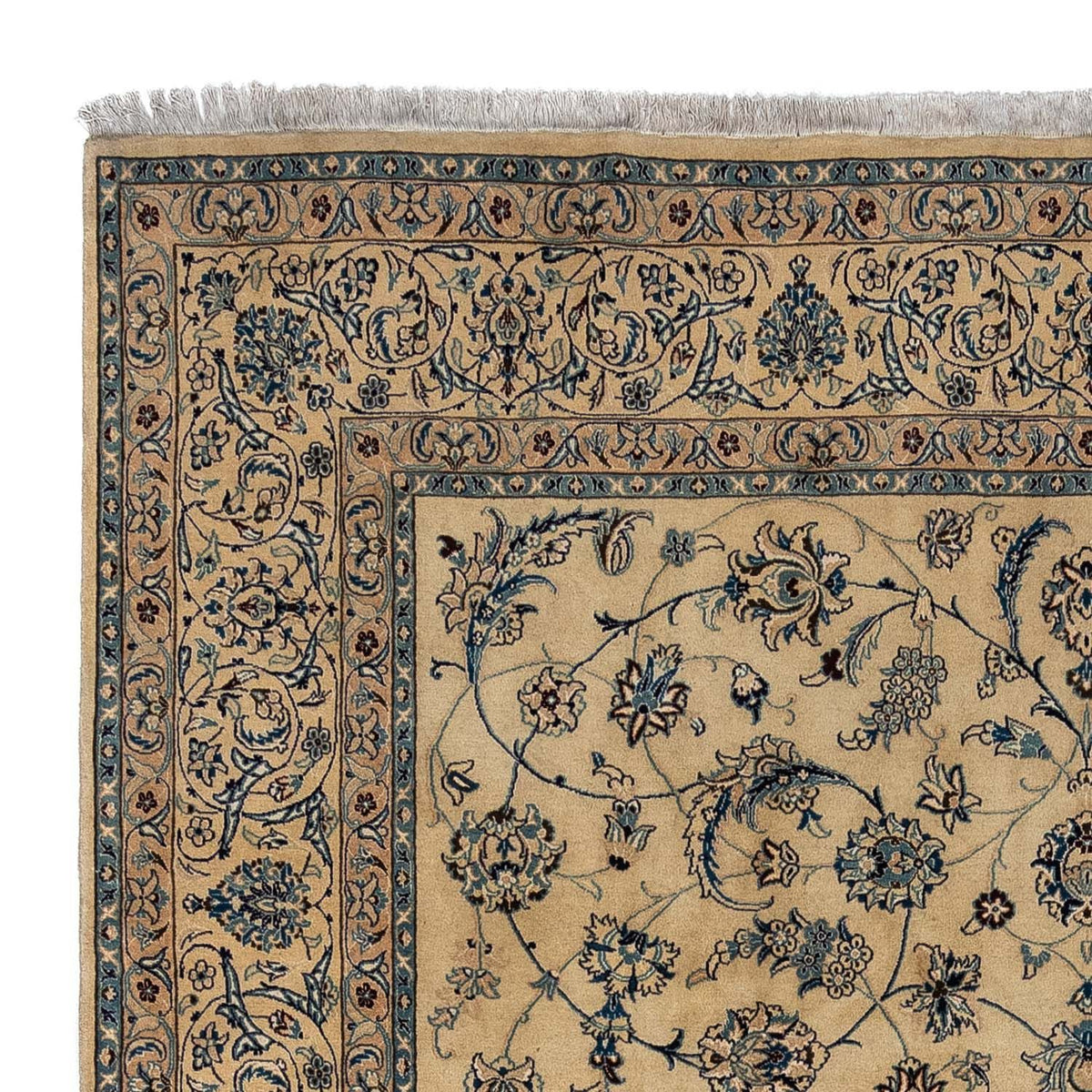 Tapis persan - Nain - Royal - 343 x 247 cm - marron clair