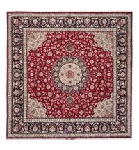 Tapis persan - Tabriz - Royal carré  - 306 x 302 cm - rouge foncé