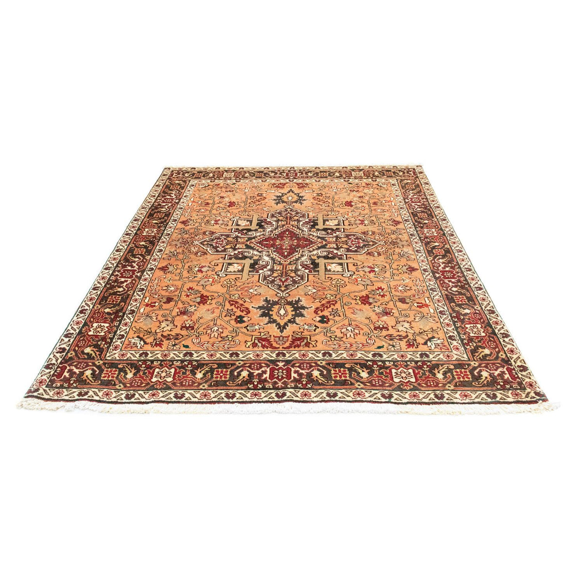 Tapis persan - Nomadic - 197 x 157 cm - rouge clair