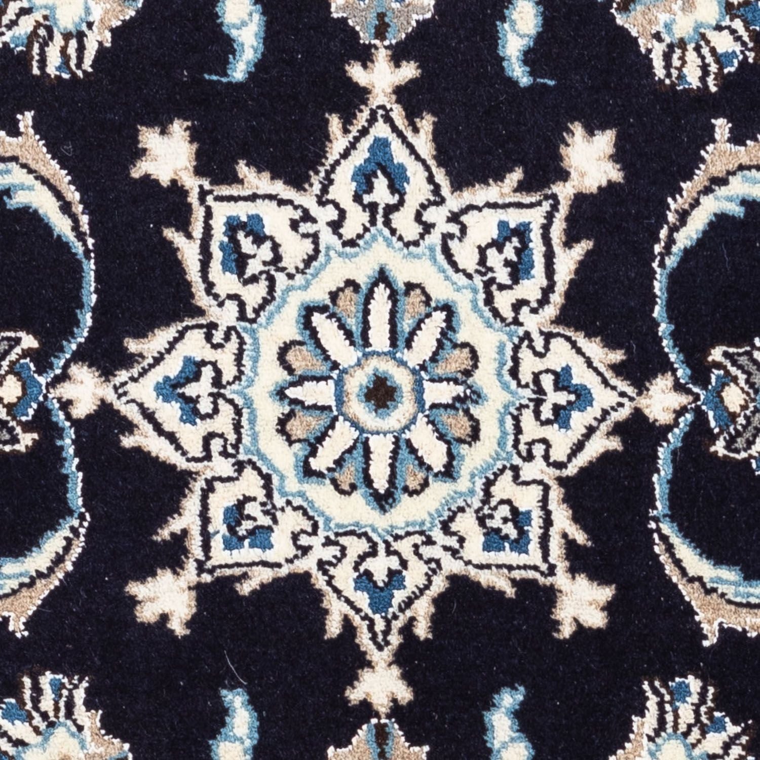 Tapis persan - Nain - 142 x 62 cm - bleu foncé