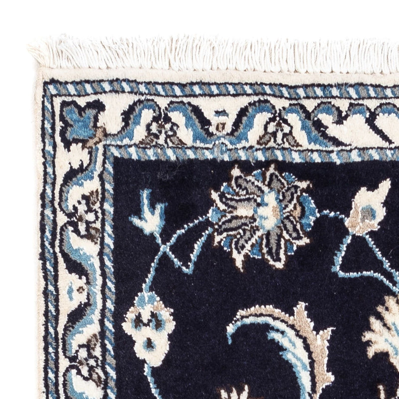 Tapis persan - Nain - 142 x 62 cm - bleu foncé