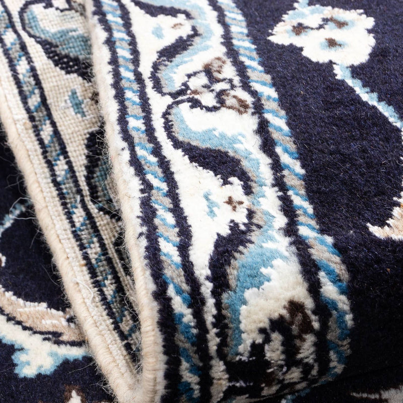 Tapis persan - Nain - 142 x 62 cm - bleu foncé