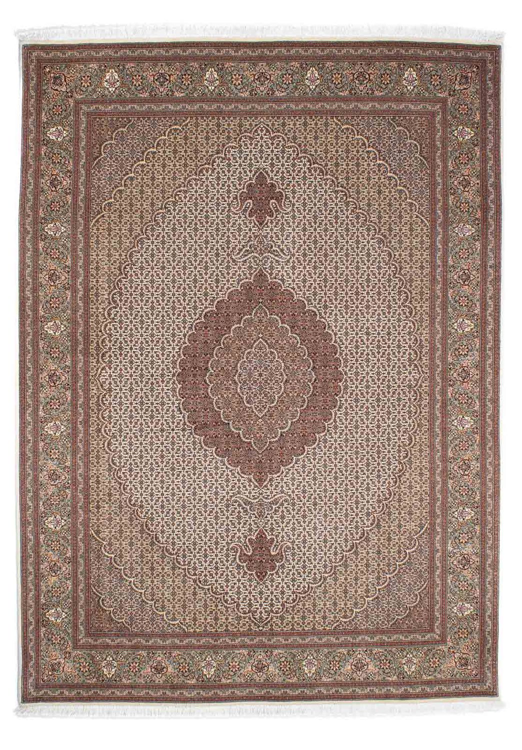 Tapis persan - Tabriz - 237 x 168 cm - marron clair