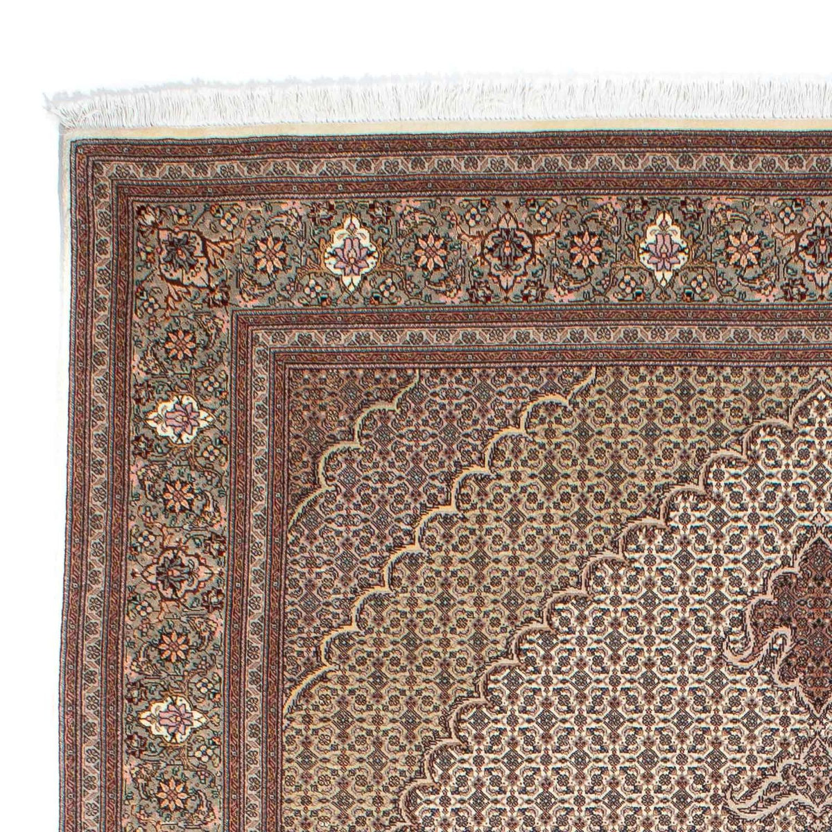 Tapis persan - Tabriz - 237 x 168 cm - marron clair