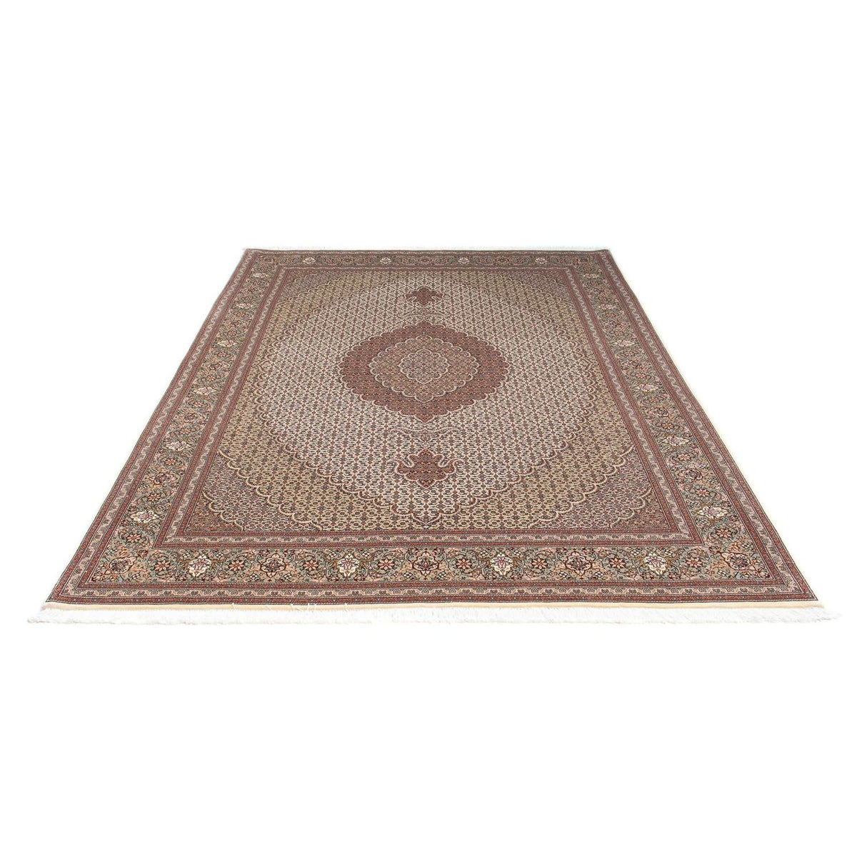 Tapis persan - Tabriz - 237 x 168 cm - marron clair