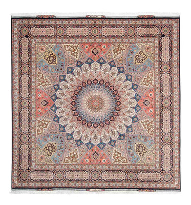 Tapis persan - Tabriz - Royal carré  - 250 x 248 cm - marron clair