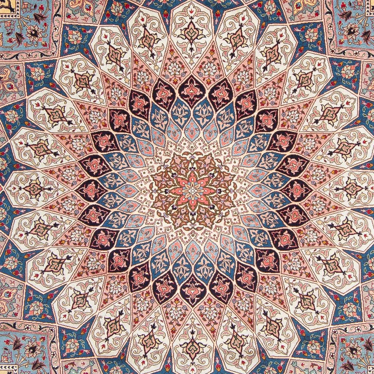 Tapis persan - Tabriz - Royal carré  - 250 x 248 cm - marron clair