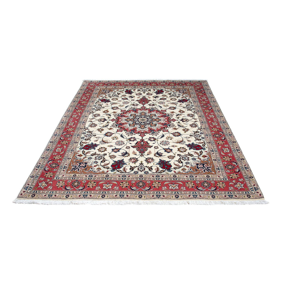 Tapis persan - Tabriz - Royal - 206 x 150 cm - beige