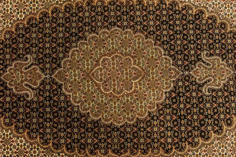 Tapis persan - Tabriz - Royal - 151 x 102 cm - bleu foncé