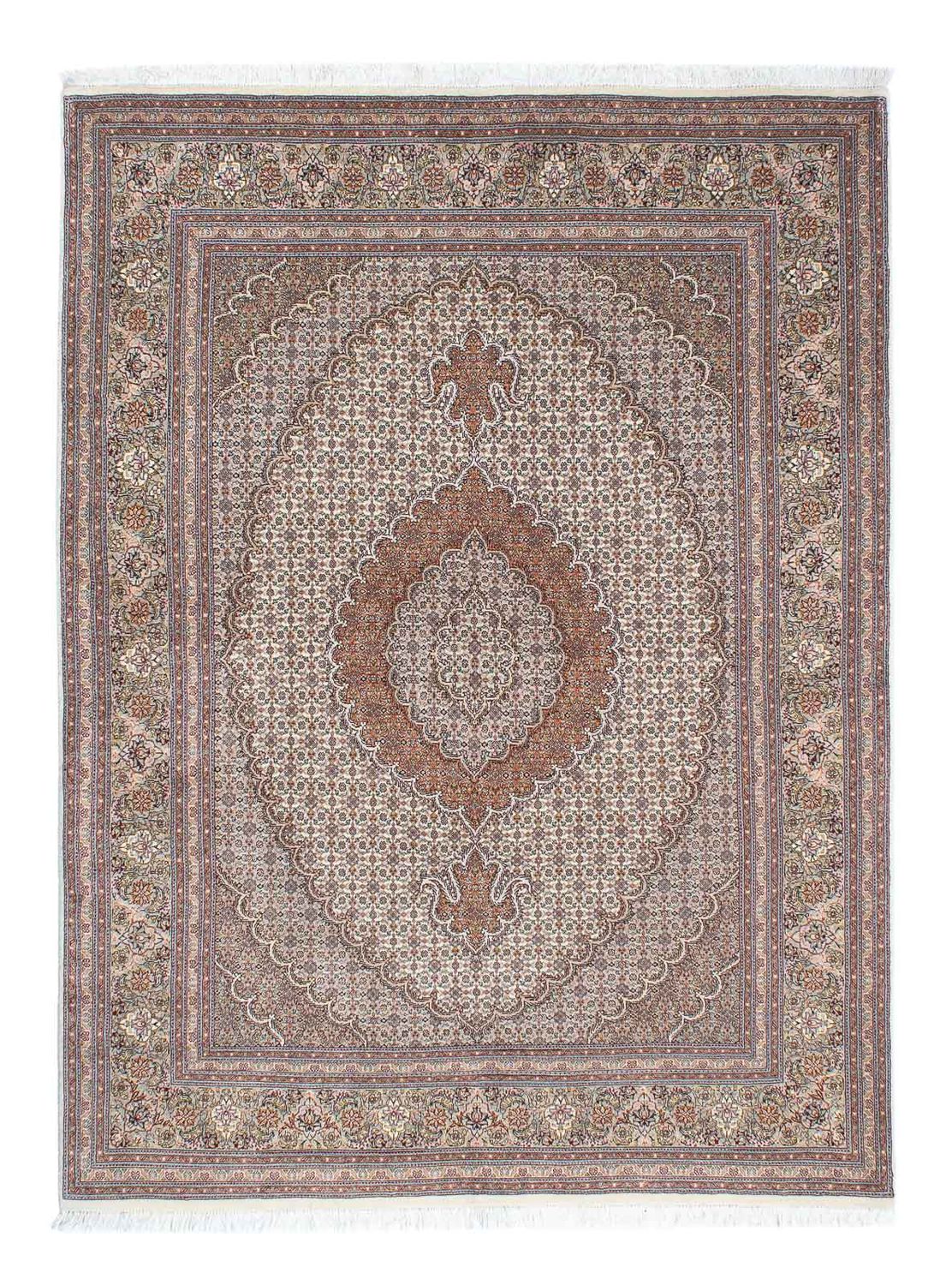 Tapis persan - Tabriz - 203 x 146 cm - marron clair