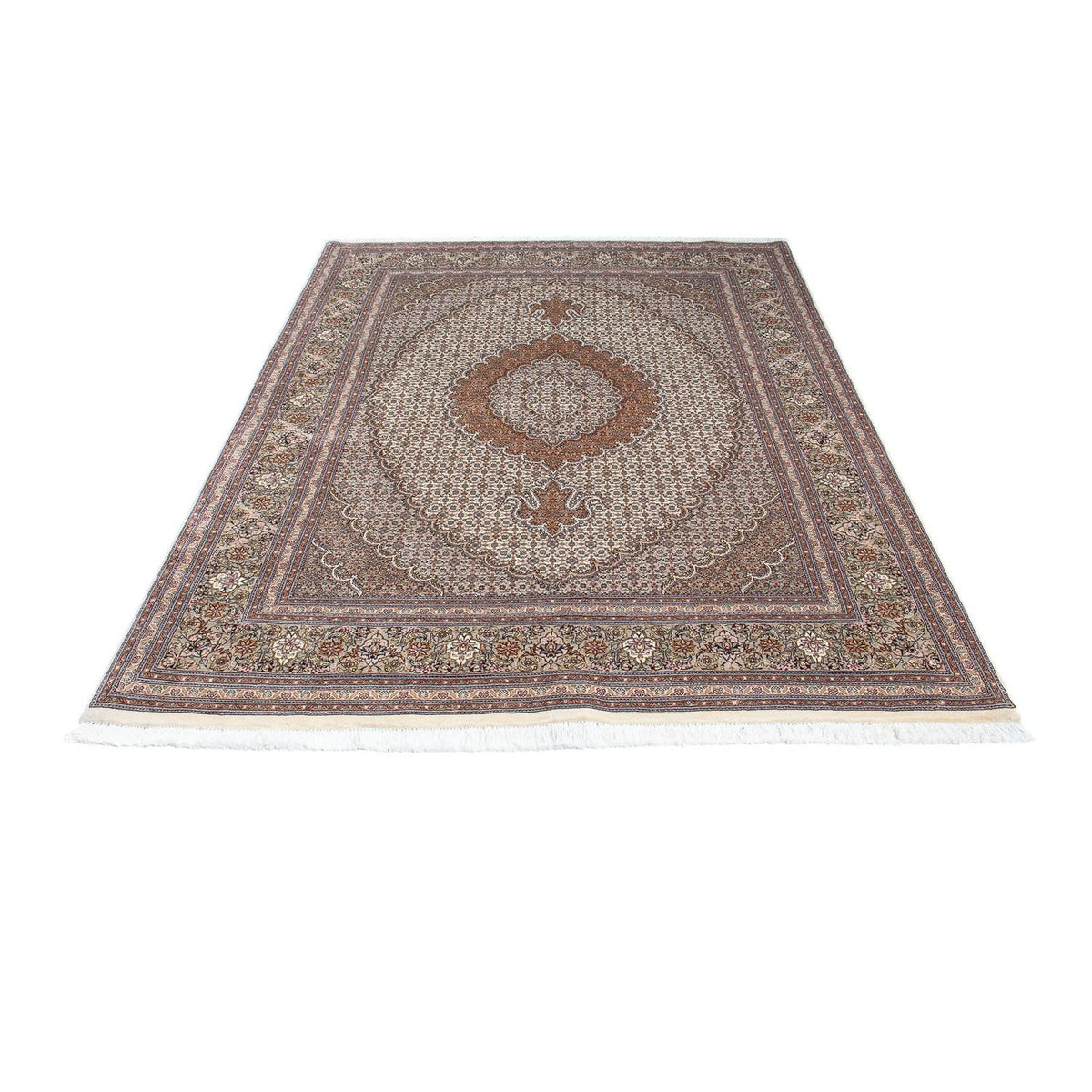 Tapis persan - Tabriz - 203 x 146 cm - marron clair