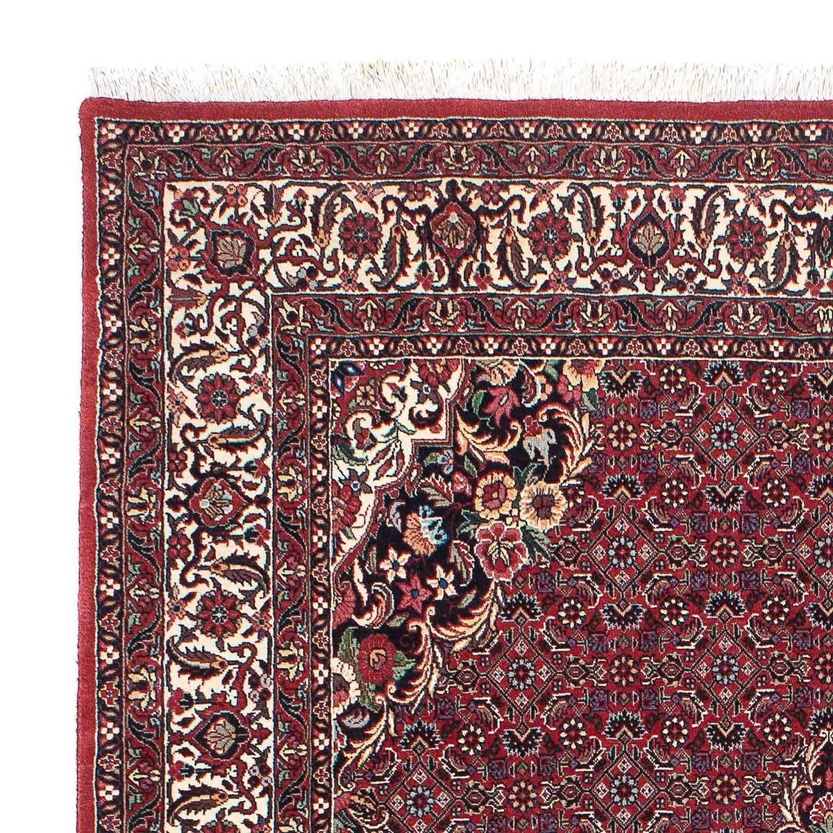 Tapis persan - Bidjar - 233 x 140 cm - rouge foncé