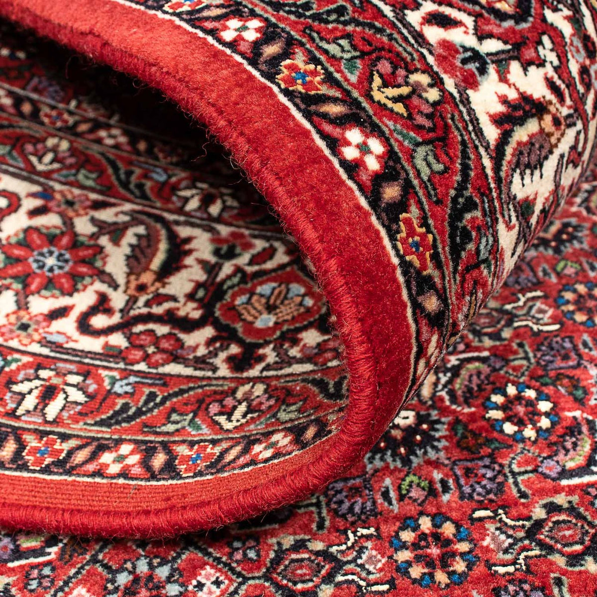 Tapis persan - Bidjar - 233 x 140 cm - rouge foncé