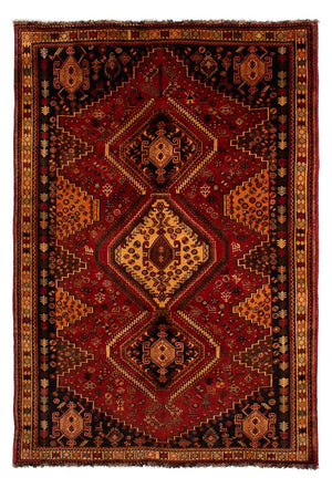 Tapis persan - Nomadic - 290 x 186 cm - rouge foncé