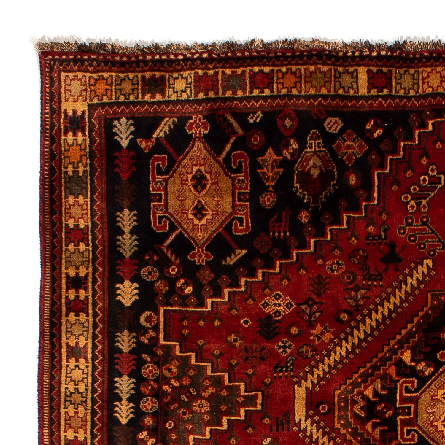 Tapis persan - Nomadic - 290 x 186 cm - rouge foncé