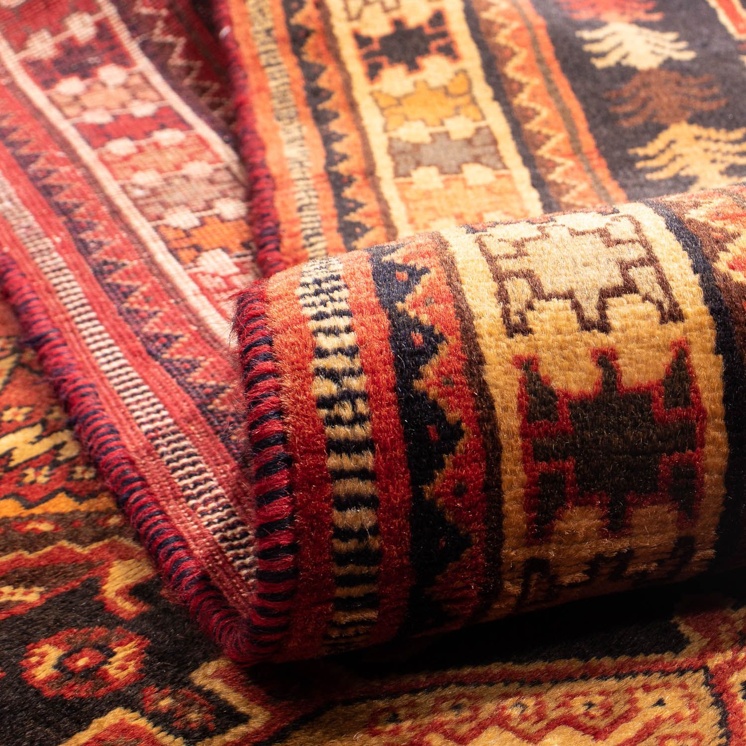 Tapis persan - Nomadic - 290 x 186 cm - rouge foncé