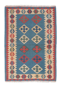 Tapis Kelim - Oriental - 170 x 117 cm - bleu