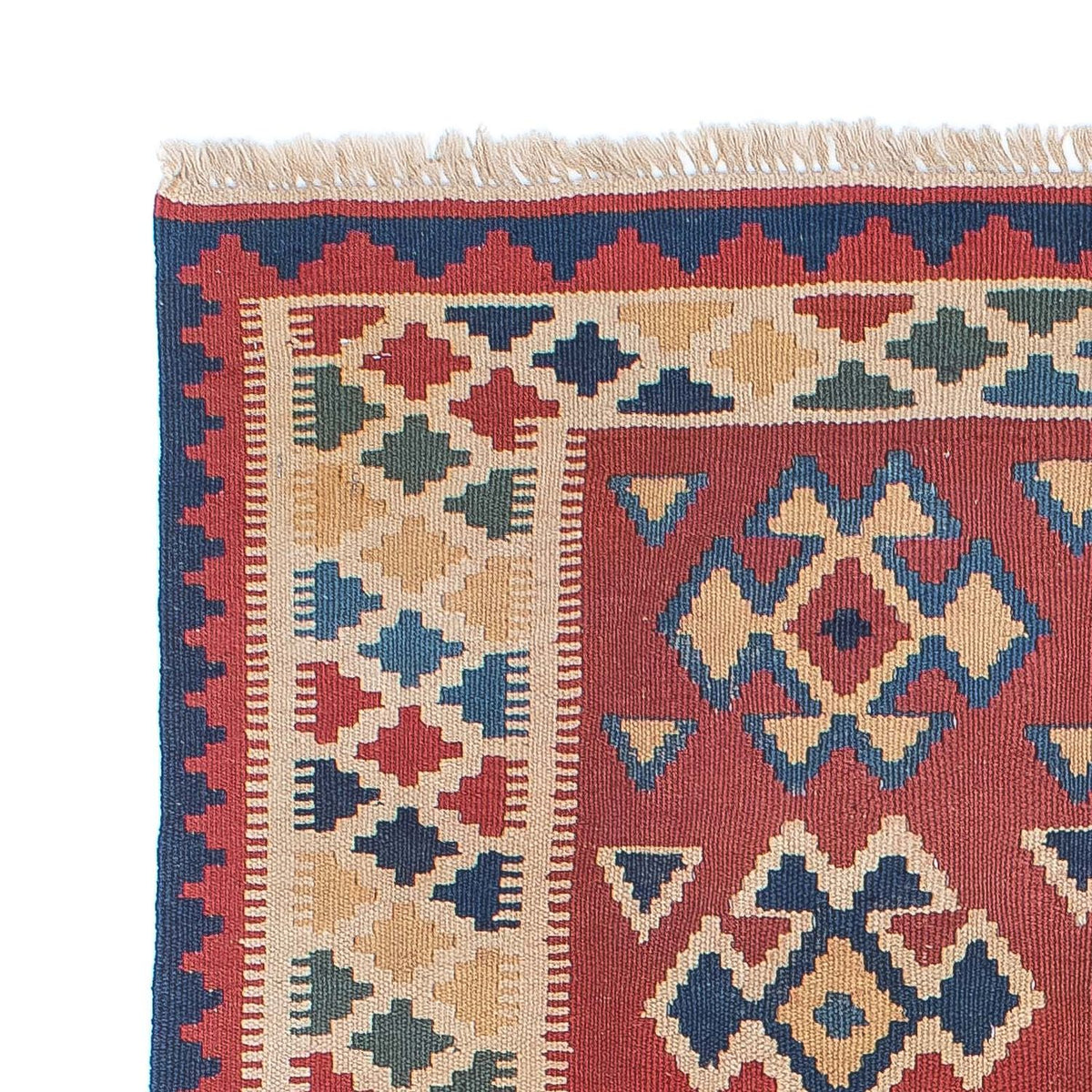 Tapis Kelim - Oriental - 156 x 105 cm - rouge foncé