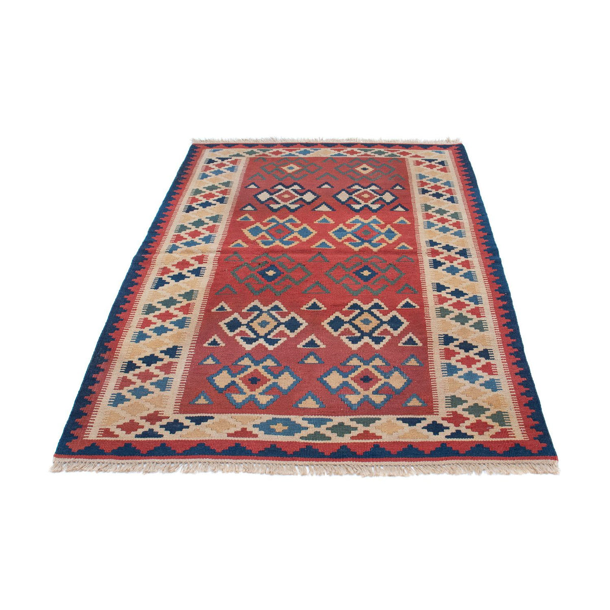 Tapis Kelim - Oriental - 156 x 105 cm - rouge foncé