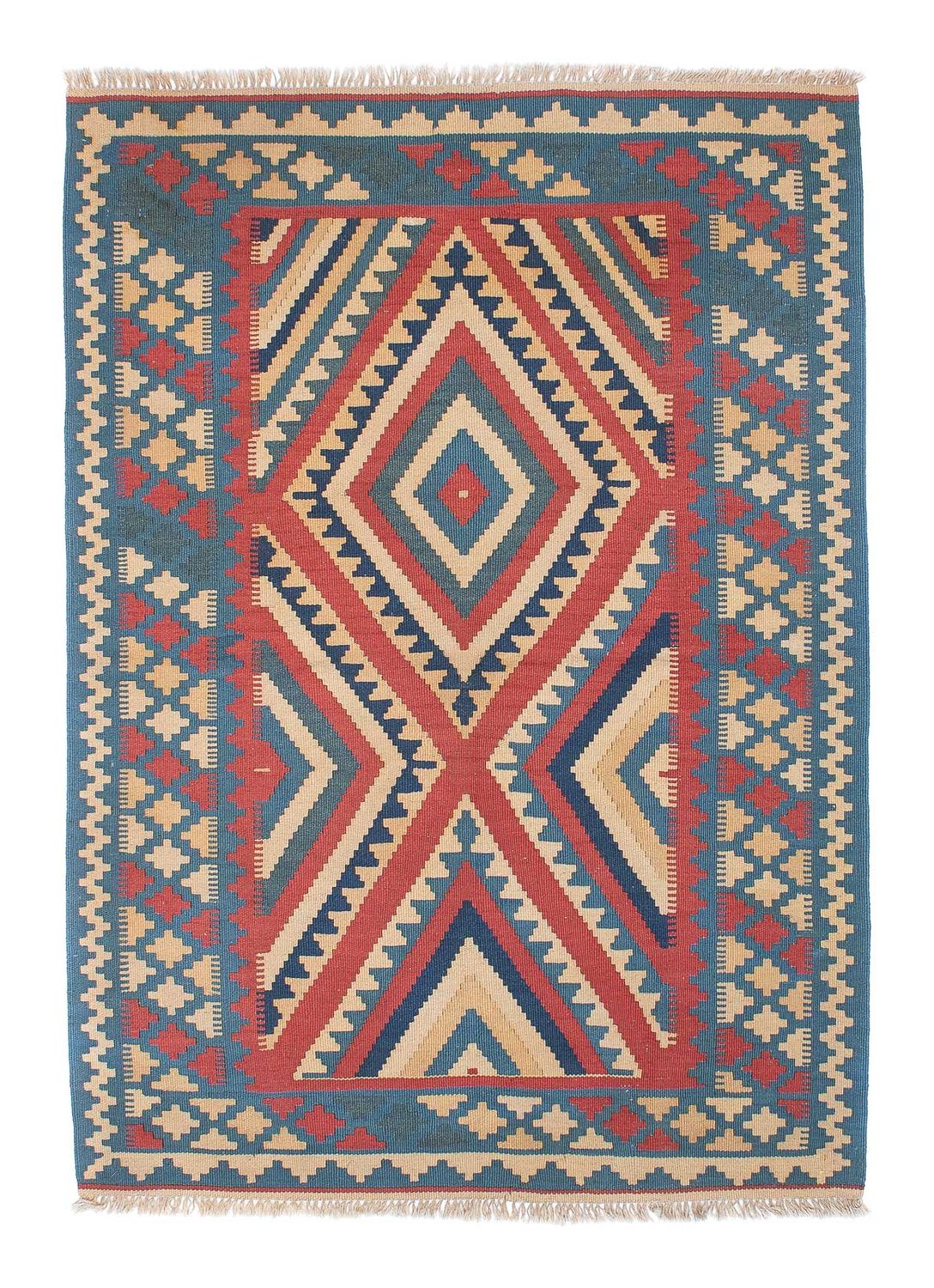 Tapis Kelim - Oriental - 155 x 117 cm - bleu