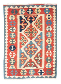 Tapis Kelim - Oriental - 152 x 110 cm - rouge