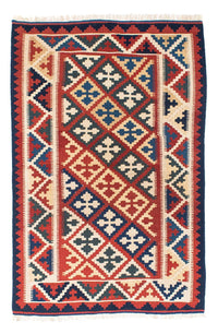 Tapis Kelim - Oriental - 160 x 112 cm - rouge