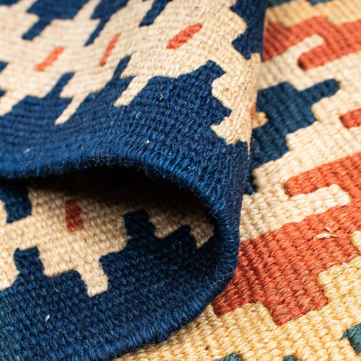 Tapis Kelim - Oriental - 143 x 108 cm - bleu