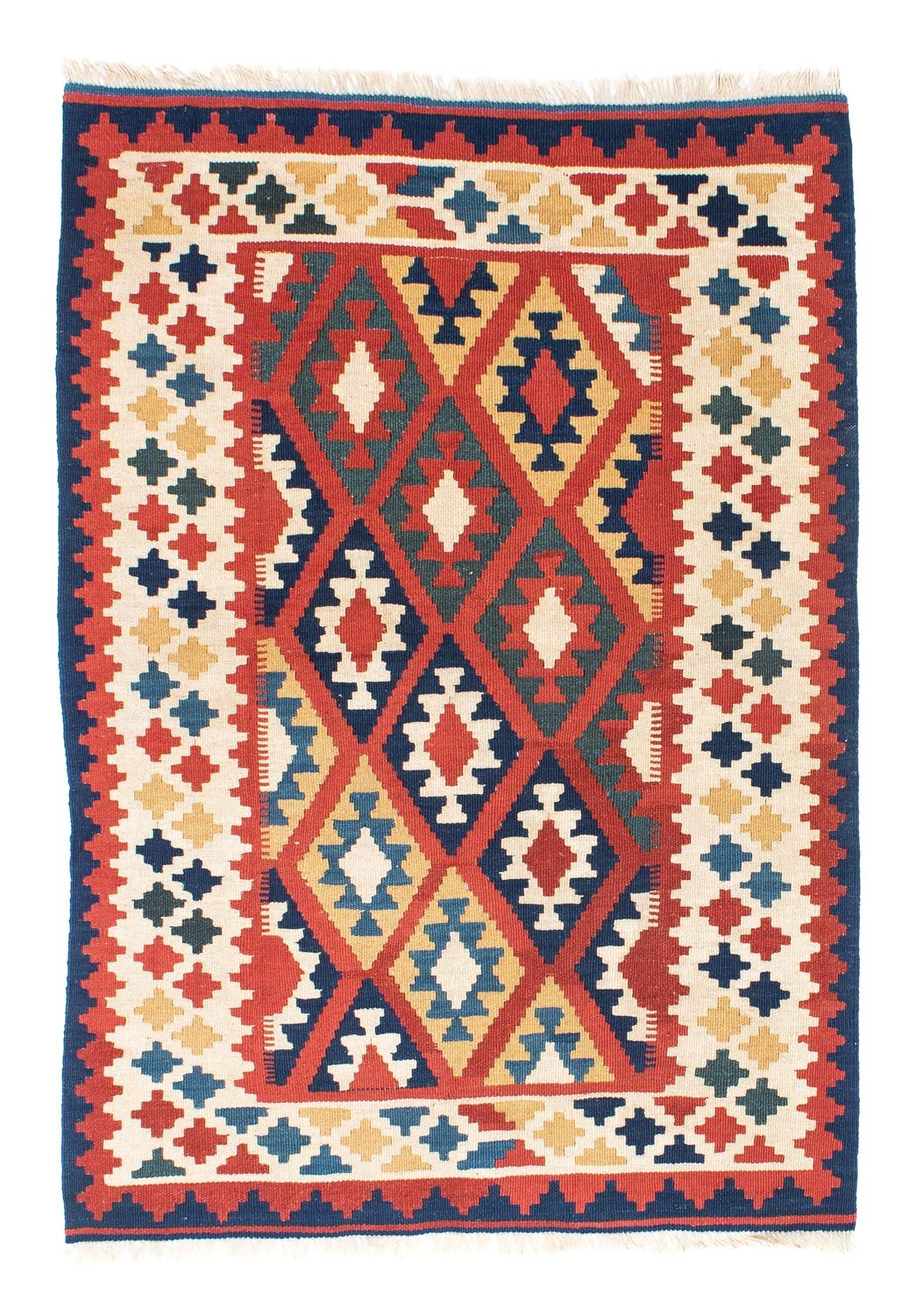 Tapis Kelim - Oriental - 145 x 100 cm - rouge