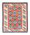 Tapis Kelim - Oriental carré  - 148 x 121 cm - rouille