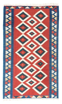 Tapis Kelim - Oriental - 156 x 98 cm - rouge