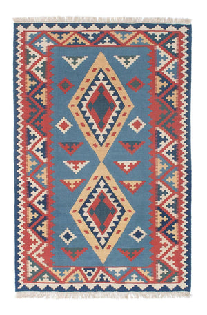 Tapis Kelim - Oriental - 183 x 121 cm - bleu