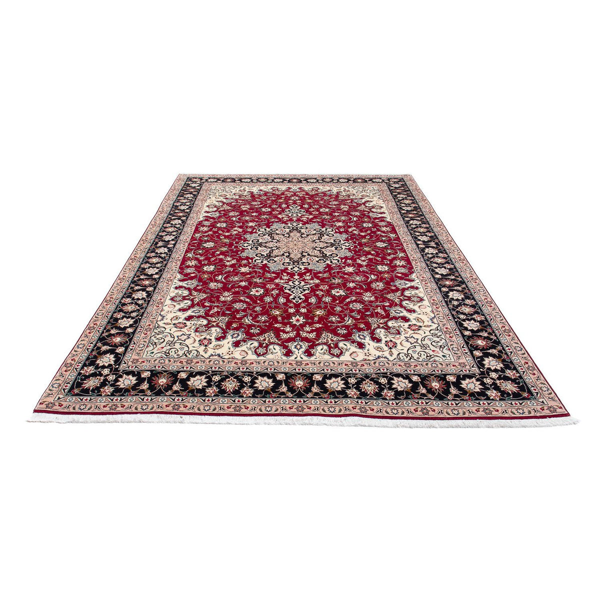Tapis persan - Tabriz - Royal - 319 x 204 cm - rouge foncé