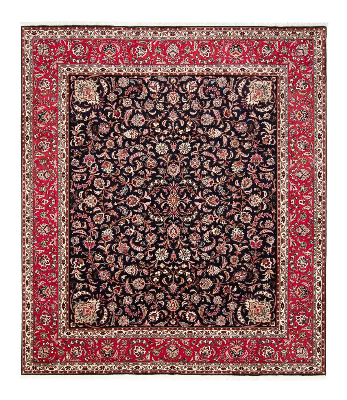 Tapis persan - Tabriz - Royal - 301 x 250 cm - bleu foncé