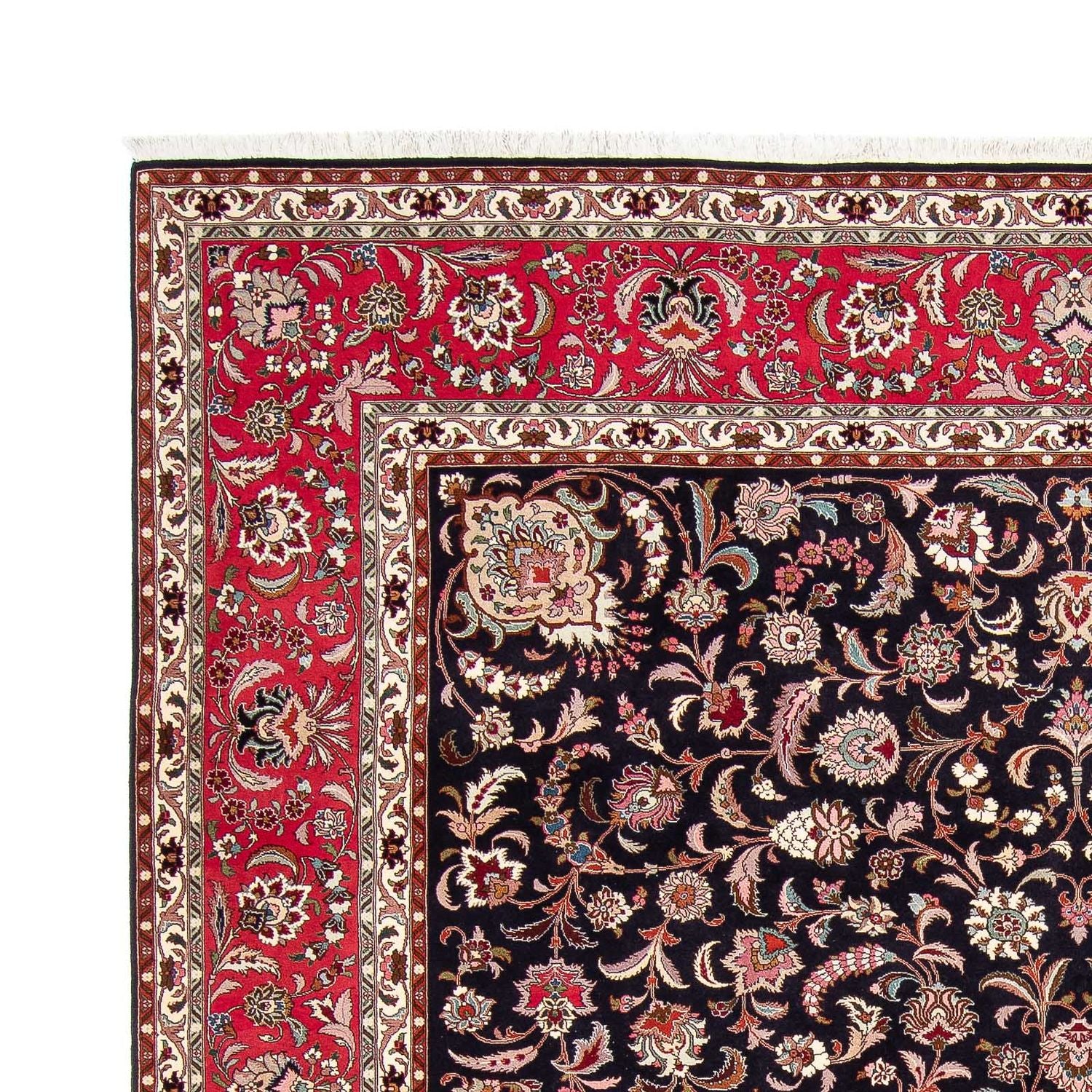 Tapis persan - Tabriz - Royal - 301 x 250 cm - bleu foncé