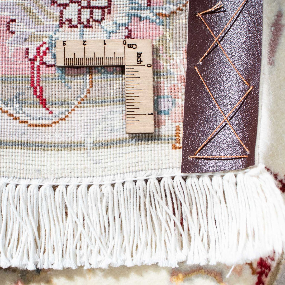 Tapis de couloir Tapis persan - Tabriz - Royal - 202 x 100 cm - beige